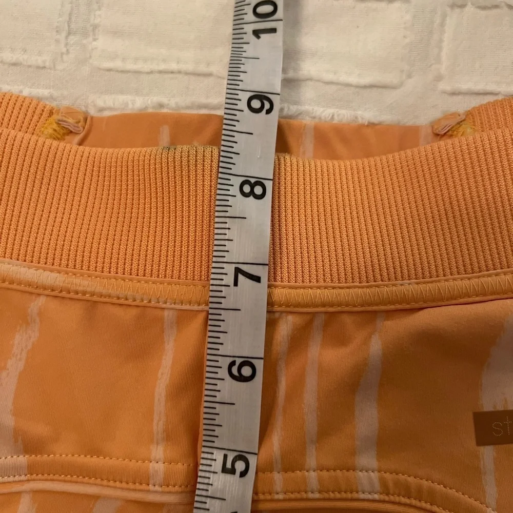 Adidas × Stella Mccartney Orange & Cream Cropped Leggings Woman’s Size Small - Picture 8 of 9